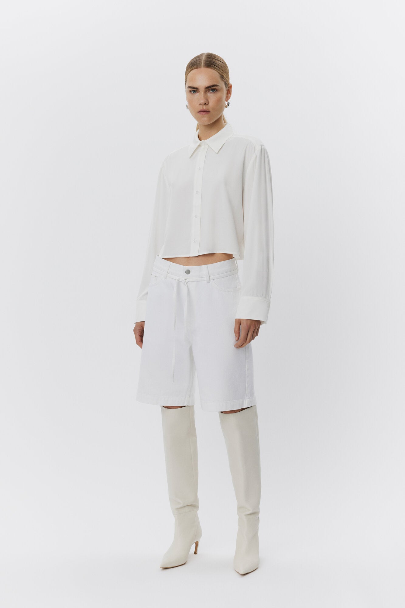 Elijah denim shorts - hvid